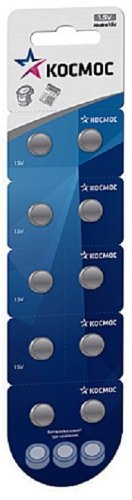 Элемент питания для часов Космос AG4 LR66 (блист.10 шт) (батарейка) картинка 